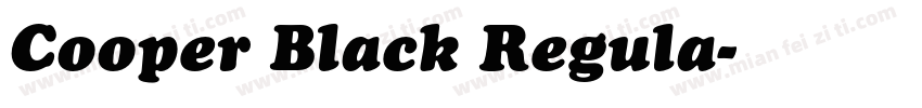 Cooper Black Regula字体转换